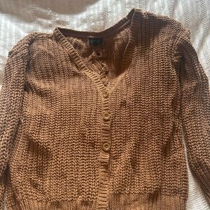 Topshop Brown Knit Cardigan